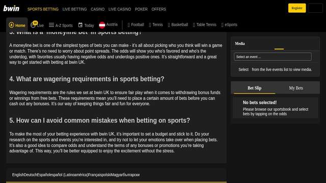 Bwin casino screenshot